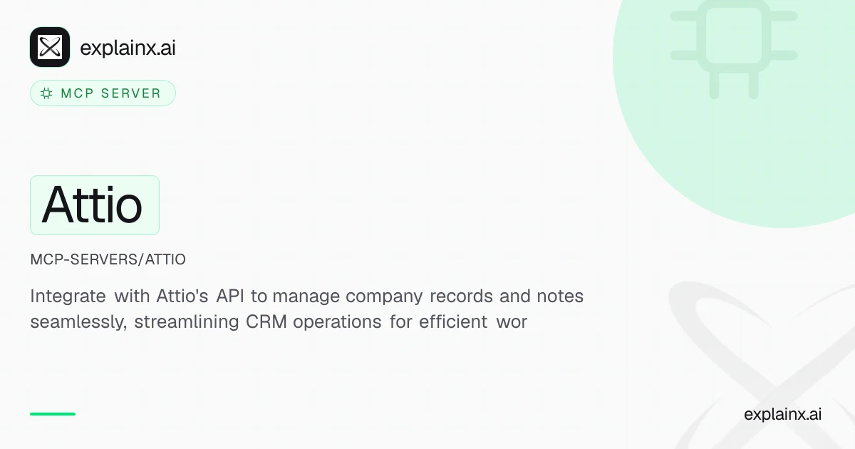 Attio — MCP server | explainx.ai | explainx.ai