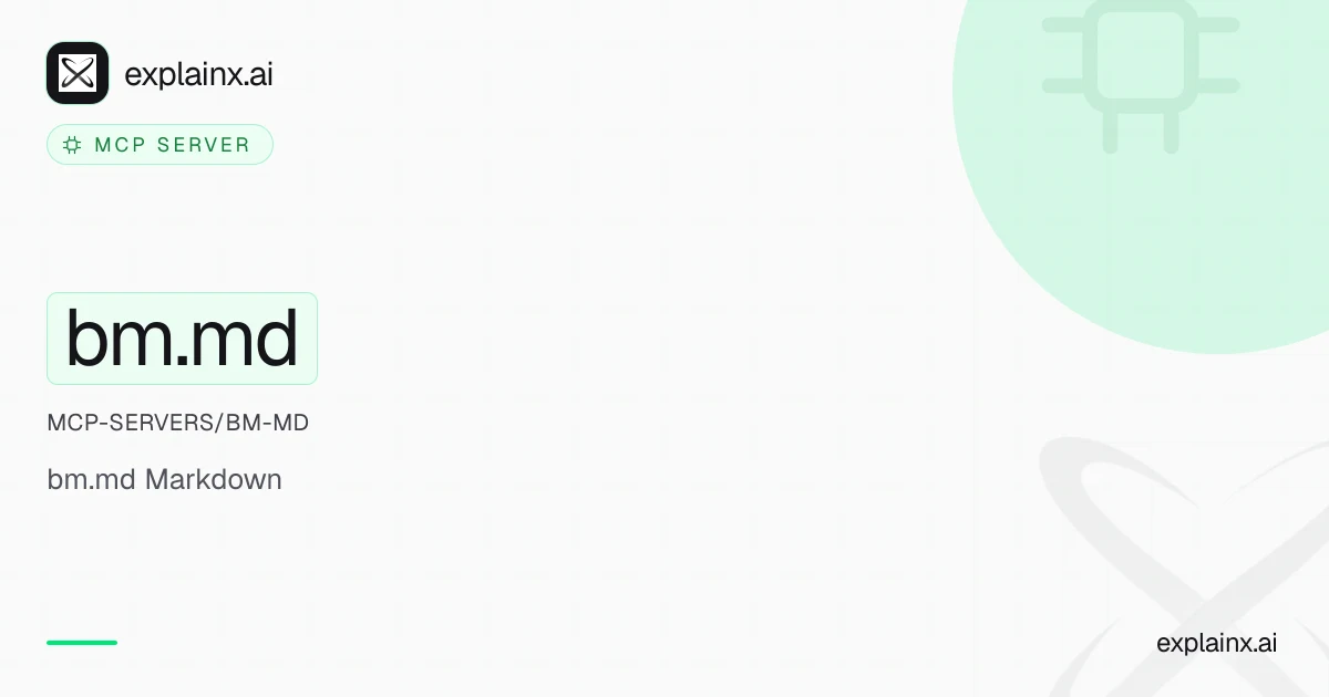 bm.md — MCP server | explainx.ai | explainx.ai