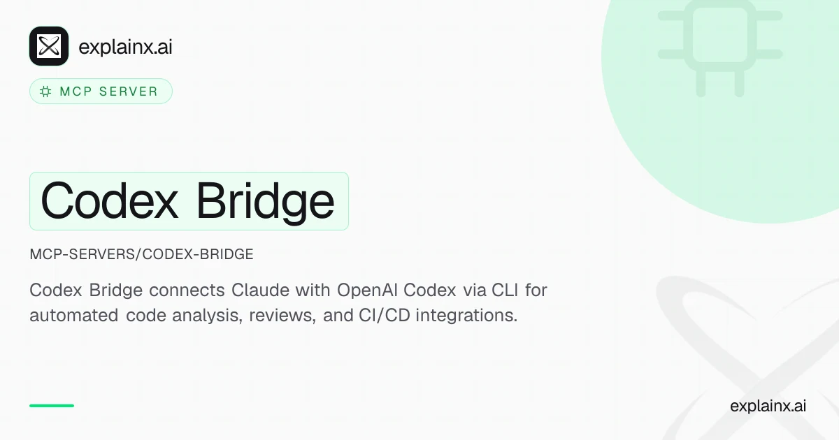 Codex Bridge — MCP server | explainx.ai | explainx.ai