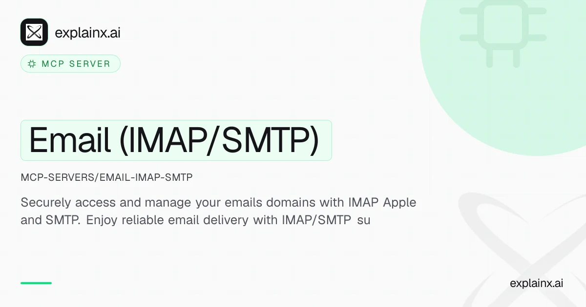 Email (IMAP/SMTP) — MCP server | explainx.ai | explainx.ai