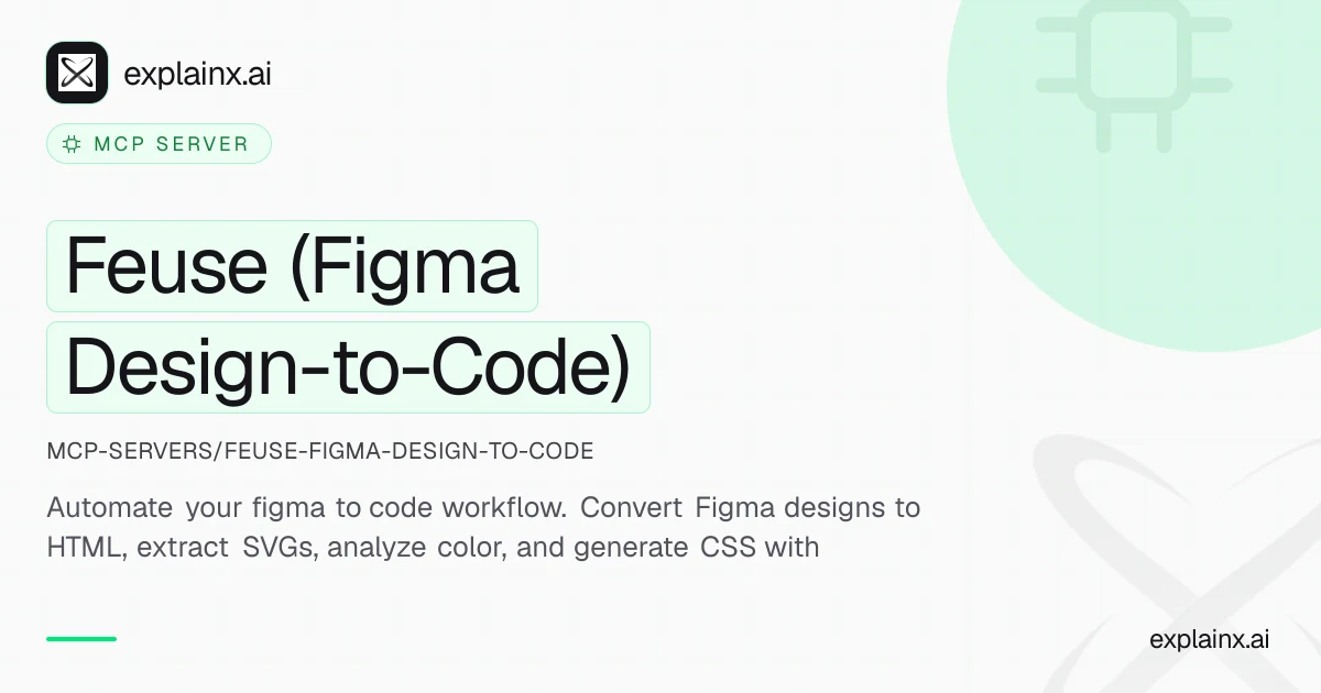 Feuse (Figma Design-to-Code) — MCP server | explainx.ai | explainx.ai