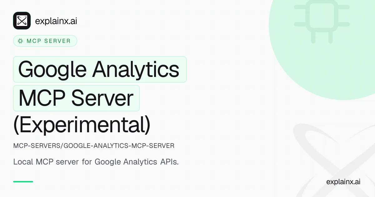 Google Analytics MCP Server (Experimental) — MCP server | explainx.ai ...