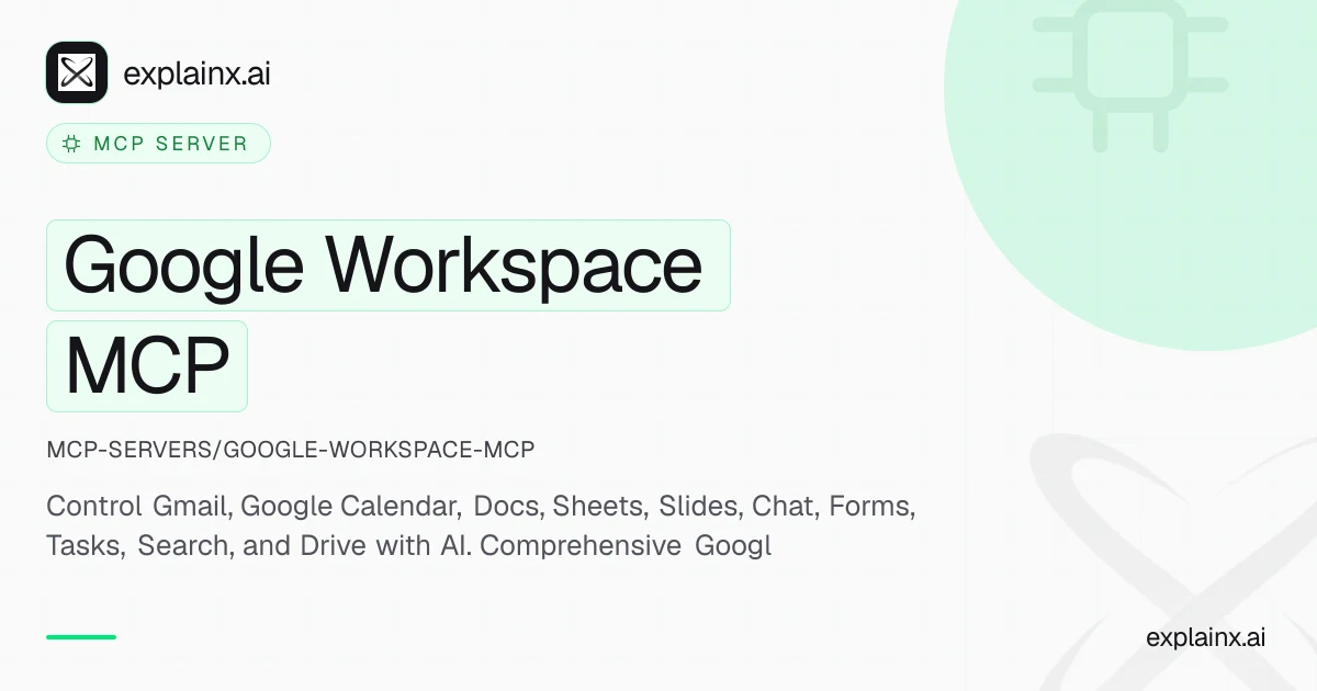 Google Workspace MCP — MCP server | explainx.ai | explainx.ai