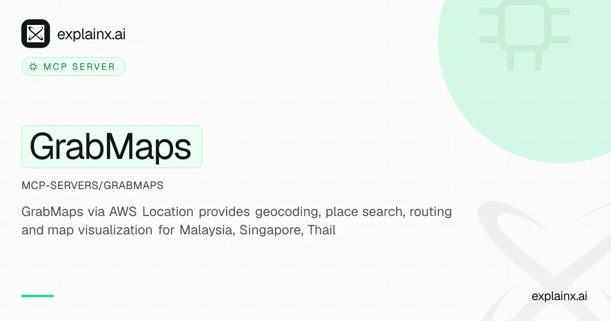 GrabMaps — MCP server | explainx.ai | explainx.ai