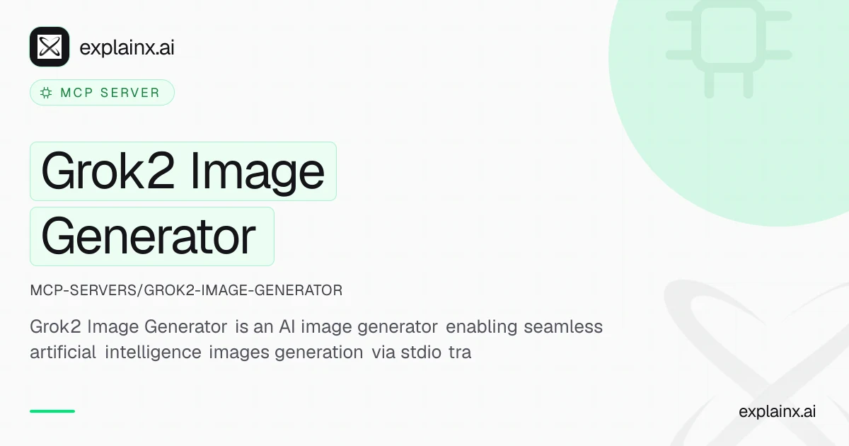 Grok2 Image Generator — MCP server | explainx.ai | explainx.ai