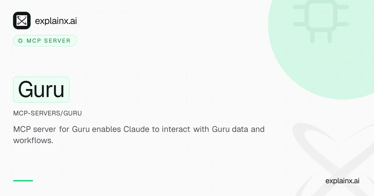 Guru — MCP server | explainx.ai | explainx.ai