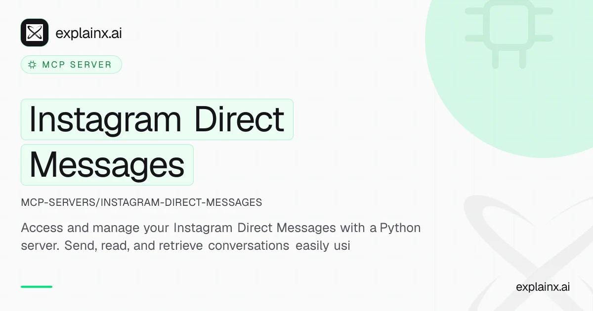 Instagram Direct Messages — MCP server | explainx.ai | explainx.ai