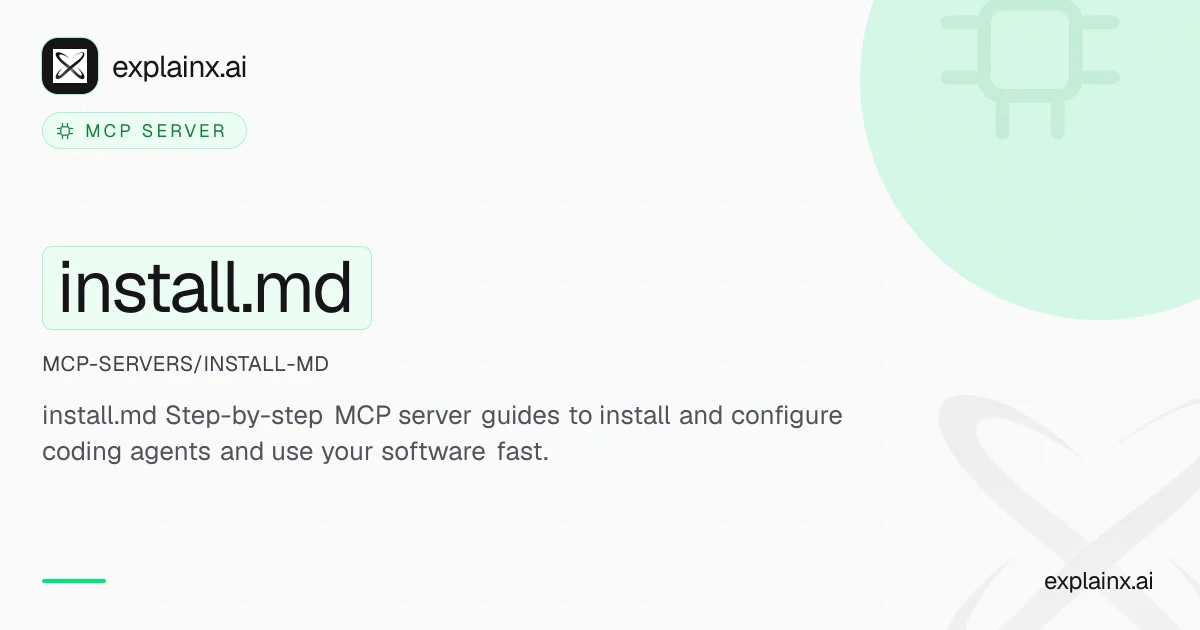 install.md — MCP server | explainx.ai | explainx.ai