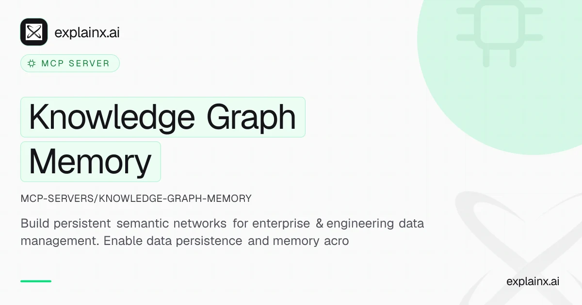 Knowledge Graph Memory — MCP server | explainx.ai | explainx.ai