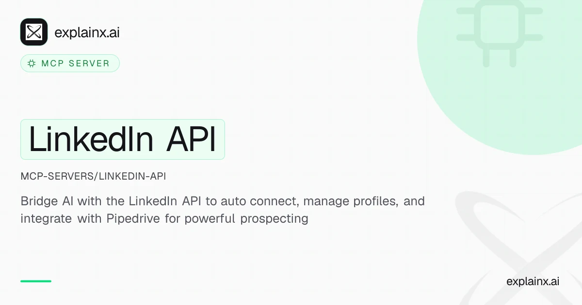 LinkedIn API — MCP server | explainx.ai | explainx.ai