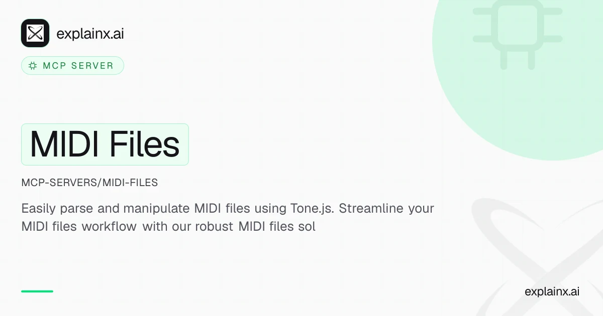 MIDI Files — MCP server | explainx.ai | explainx.ai