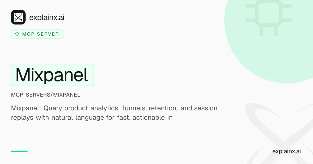 Mixpanel — MCP server | explainx.ai | explainx.ai