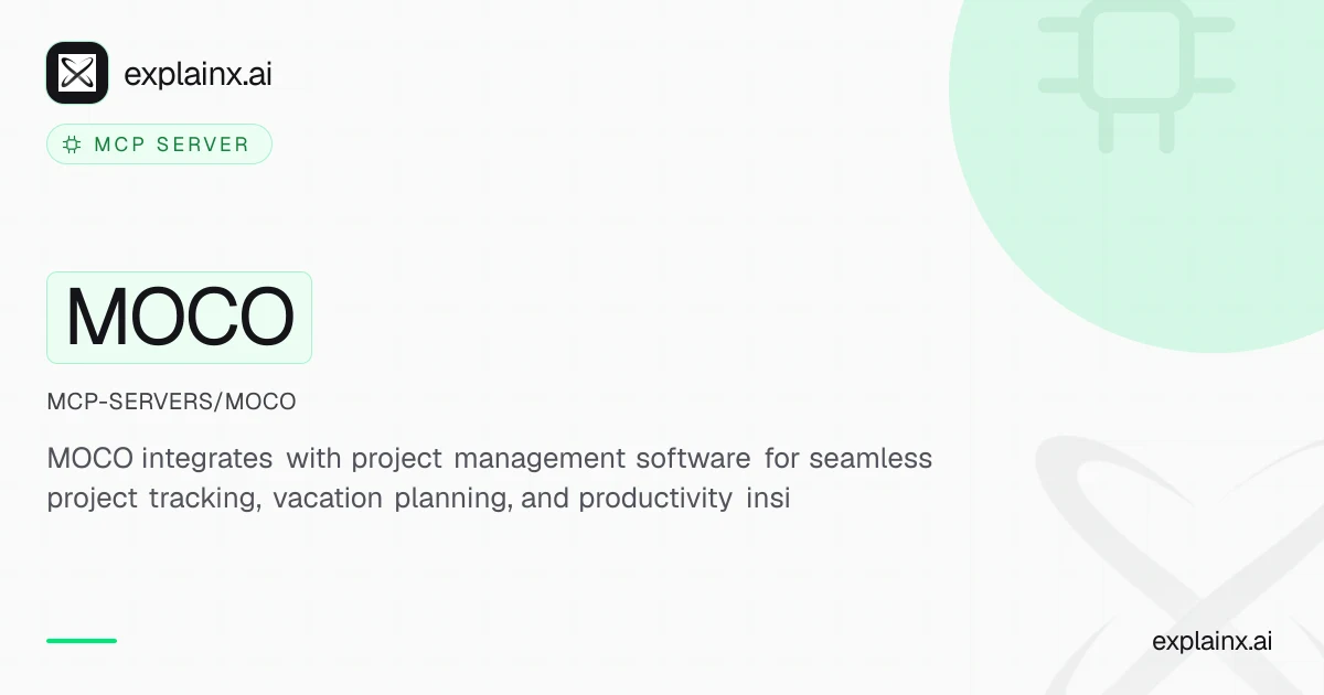 MOCO — MCP server | explainx.ai | explainx.ai