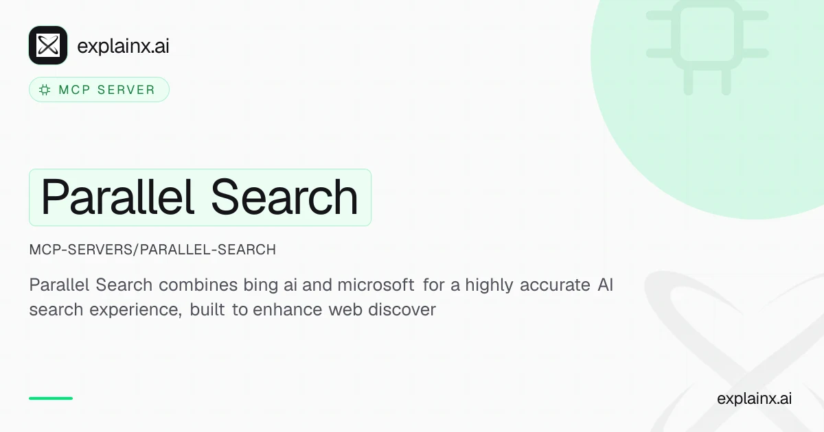 Parallel Search — MCP server | explainx.ai | explainx.ai