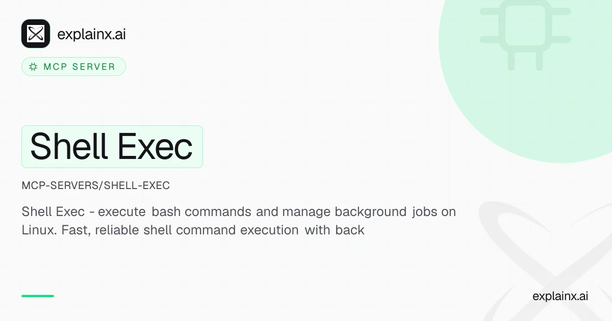 Shell Exec — MCP server | explainx.ai | explainx.ai