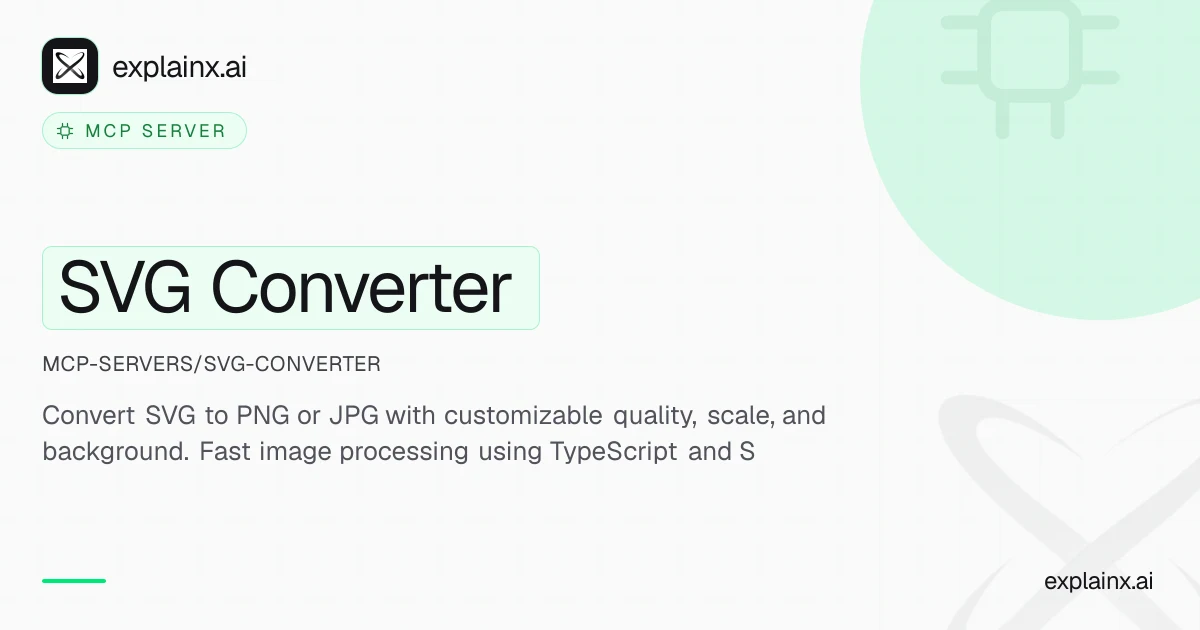 SVG Converter — MCP server | explainx.ai | explainx.ai