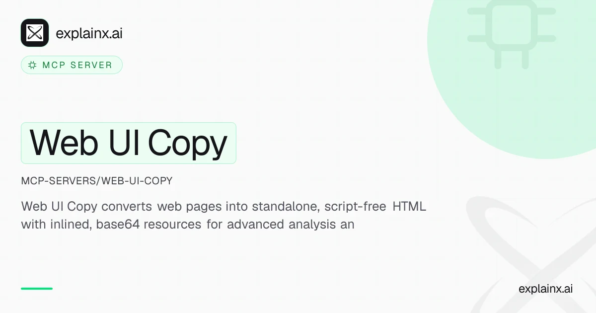 Web UI Copy — MCP server | explainx.ai | explainx.ai