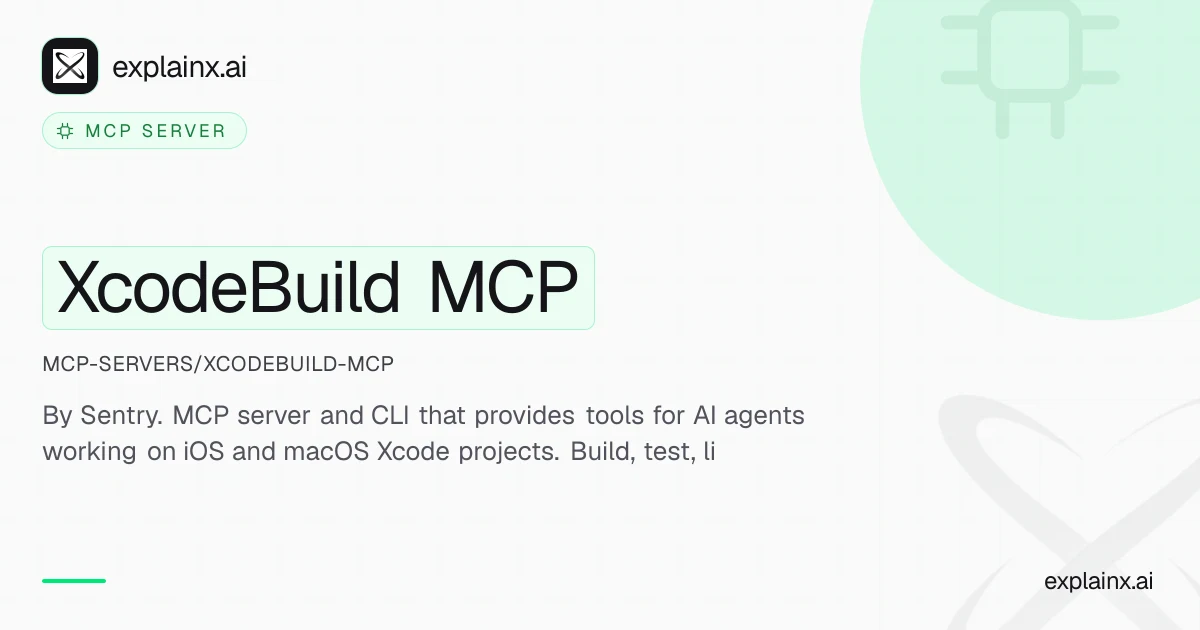 XcodeBuild MCP — MCP server | explainx.ai | explainx.ai