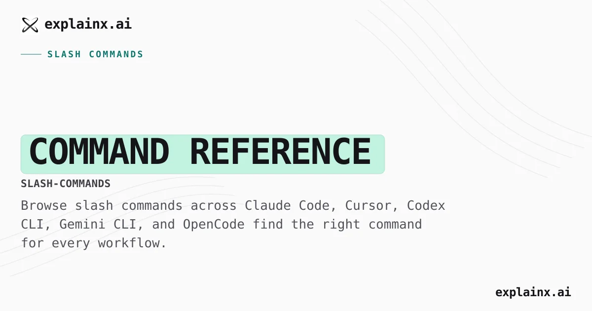 AI Slash Commands Reference — Claude Code, Cursor, Codex & More ...