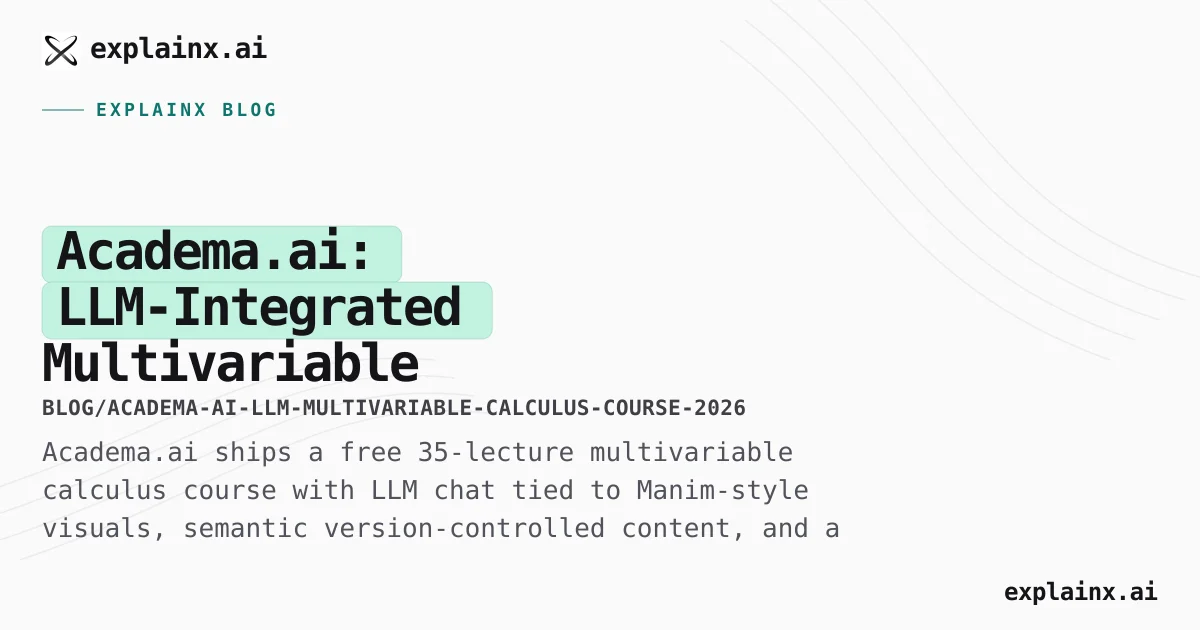 Academa.ai LLM Calculus Course — HN Guide