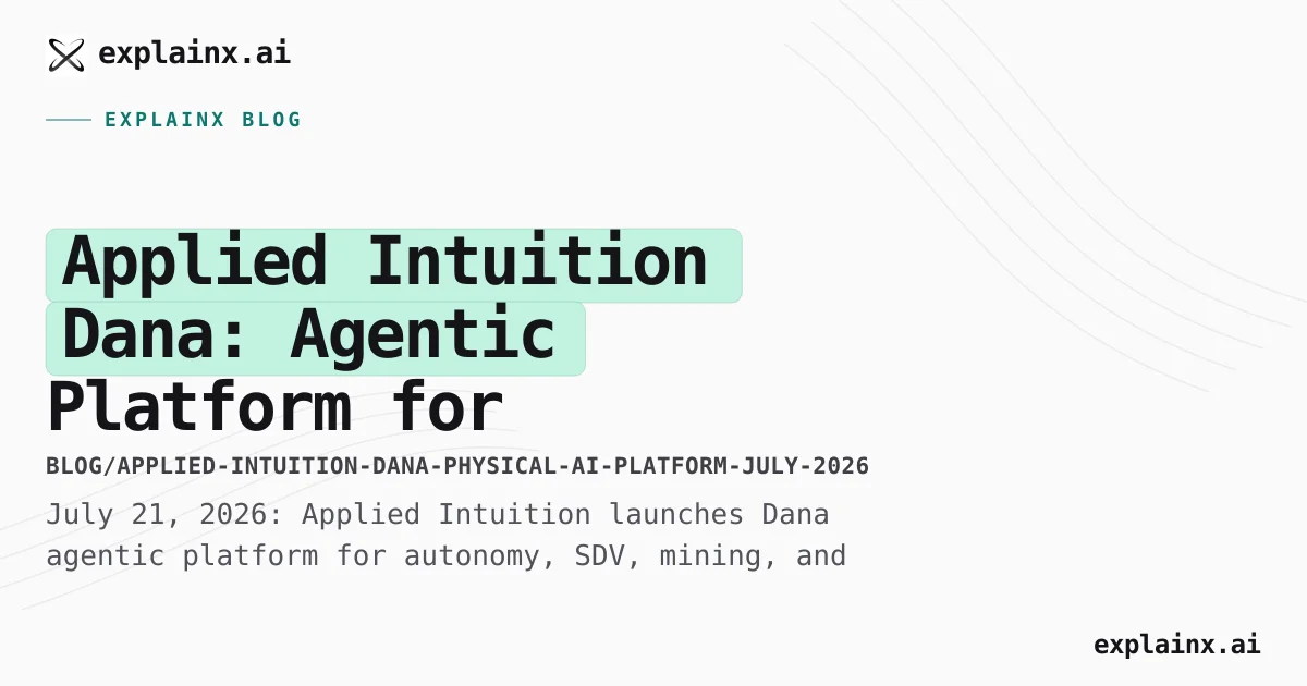 Applied Intuition Dana Physical AI — July 2026