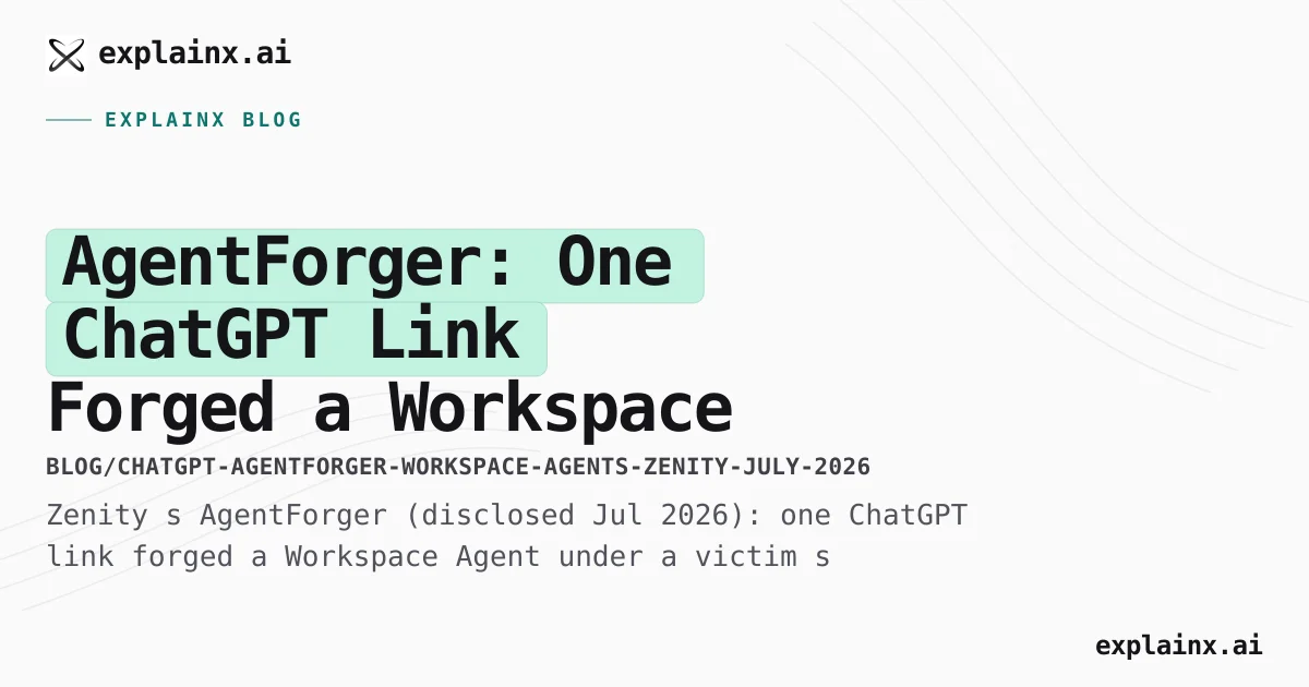 ChatGPT AgentForger — Zenity Workspace Flaw