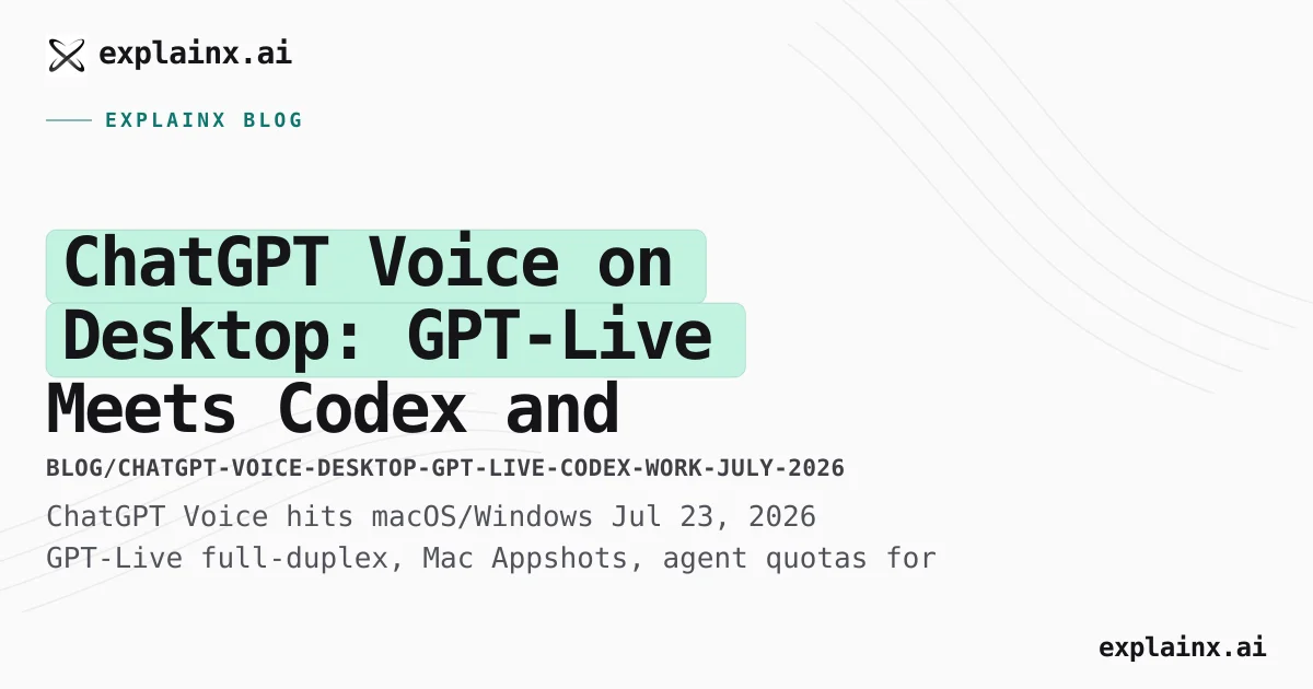 ChatGPT Voice Desktop: GPT-Live for Codex Work