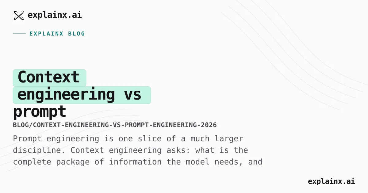 Context Engineering vs Prompt Engineering: Precise Distinction 2026 ...