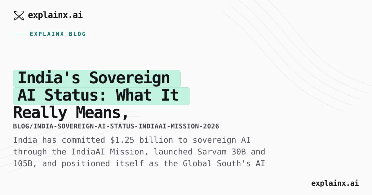 India Sovereign AI Status 2026: IndiaAI Mission, Sarvam Models, Gaps ...