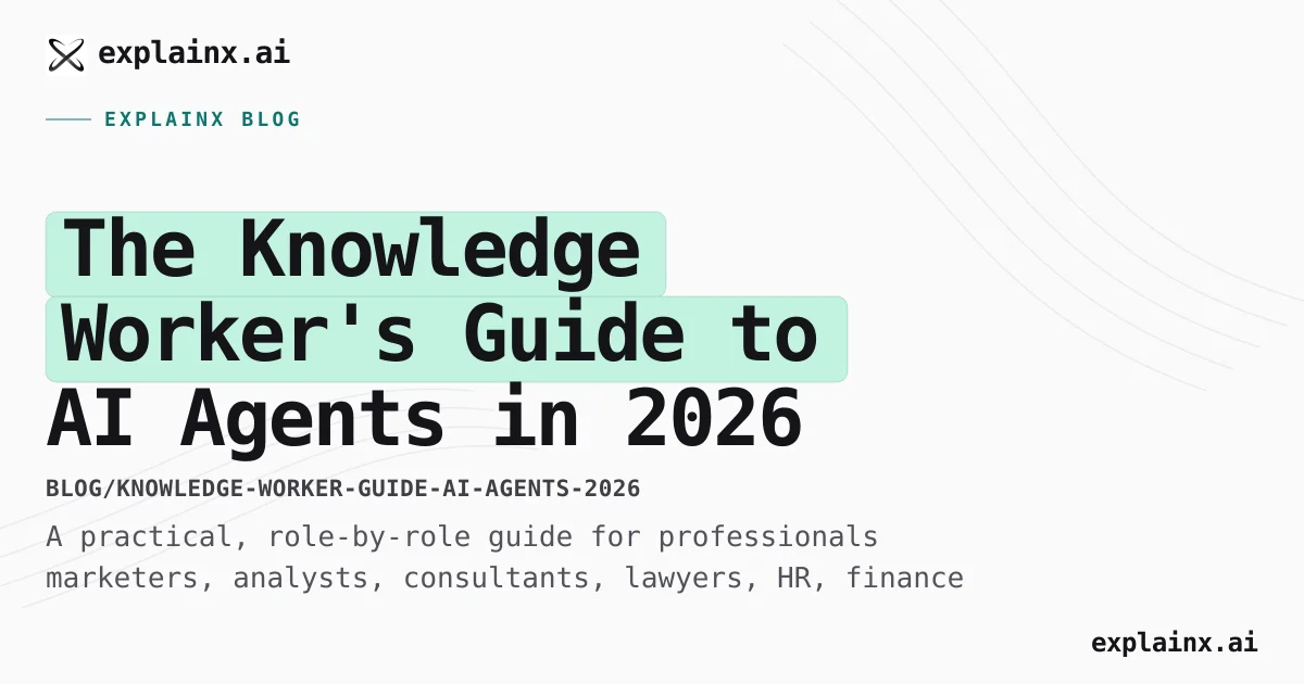The Knowledge Worker's Guide to AI Agents in 2026 | explainx.ai Blog ...