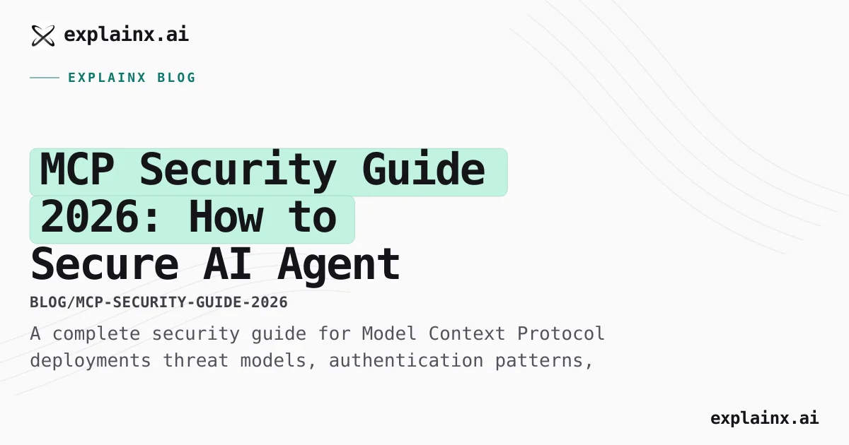 MCP Security Guide 2026: Secure AI Agent Tool Access | explainx.ai Blog ...