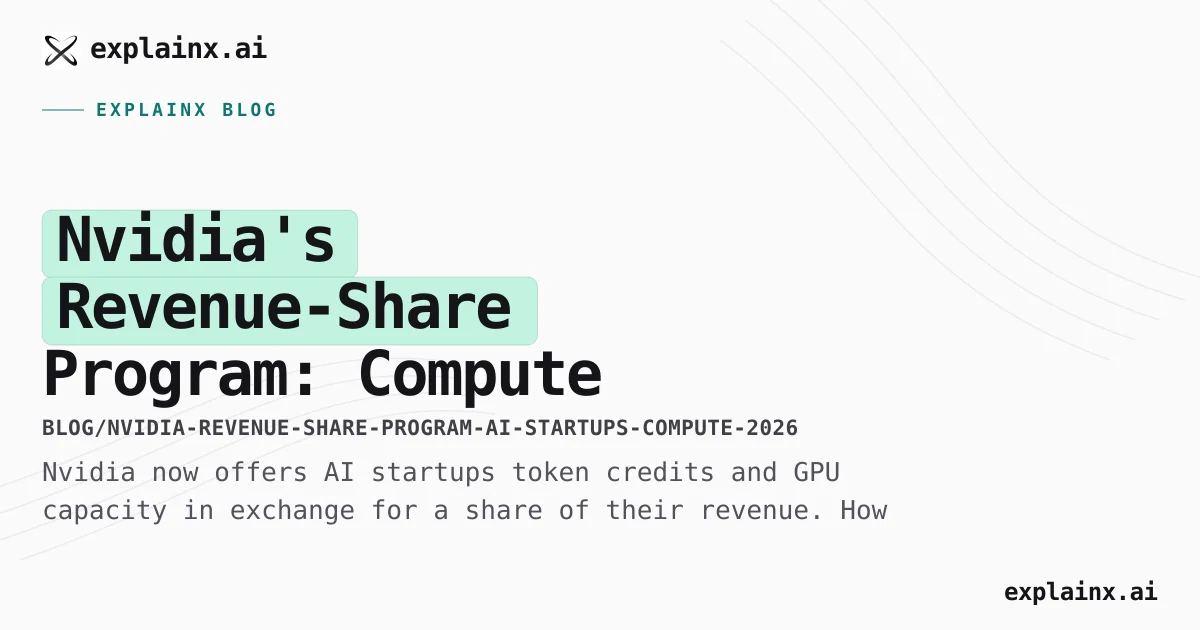Nvidia Revenue-Share Program for AI Startups Explained | explainx.ai ...