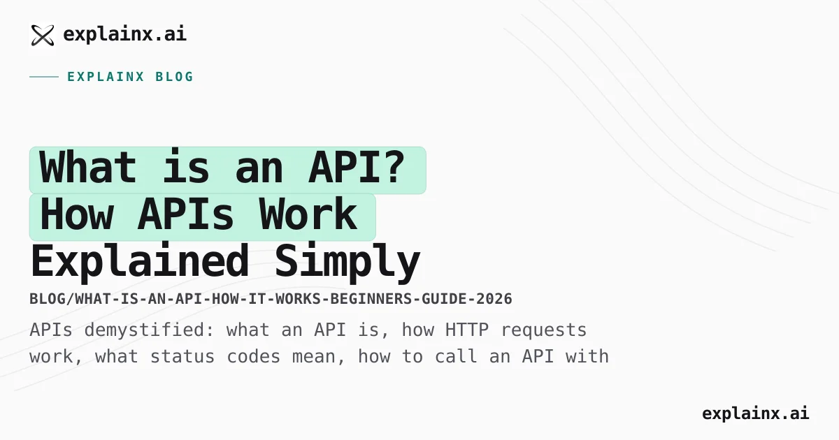 What is an API? How APIs Work Explained Simply (2026 | explainx.ai Blog ...
