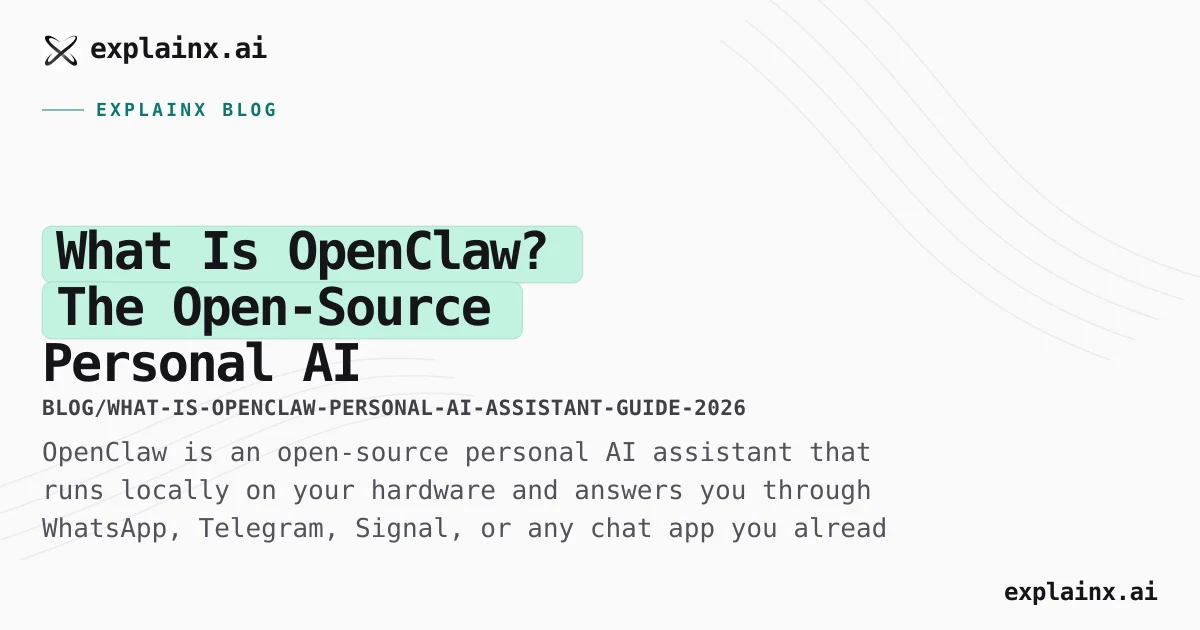 What Is OpenClaw? Open-Source Personal AI Assistant Setup Guide 2026 ...