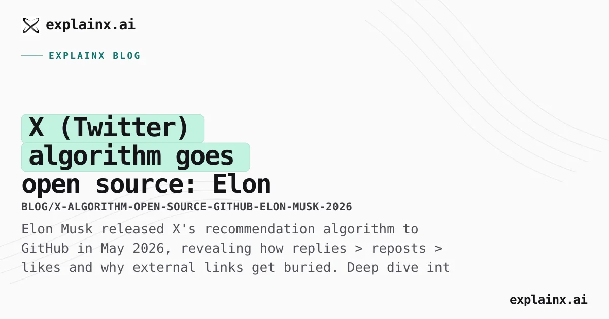 X (Twitter) algorithm goes open source: Elon Musk | explainx.ai Blog ...