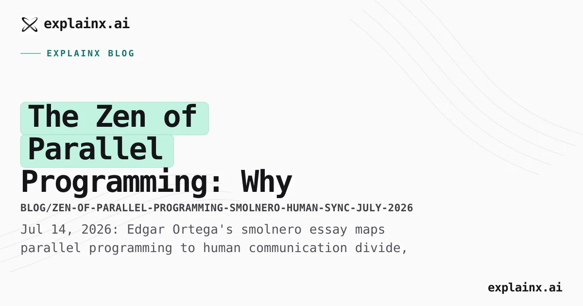 Zen of Parallel Programming — Human Sync 2026