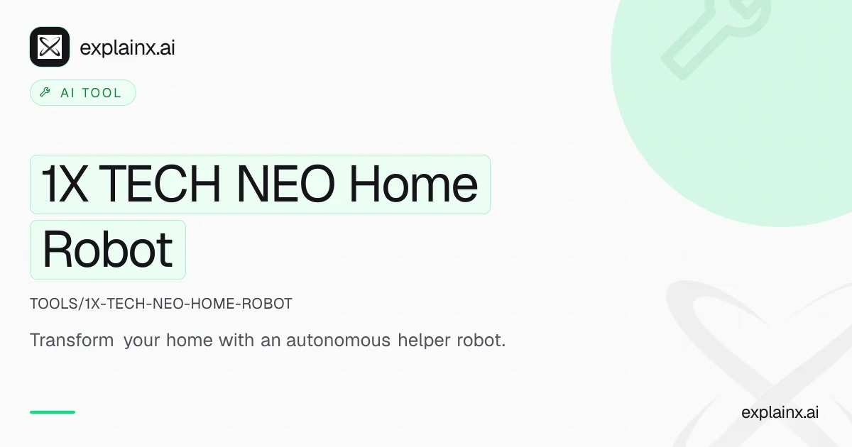 1X TECH NEO Home Robot — AI tool | explainx.ai | explainx.ai