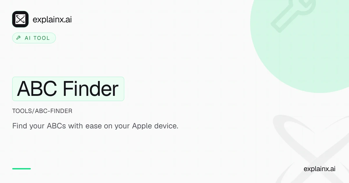 ABC Finder — AI tool | explainx.ai | explainx.ai