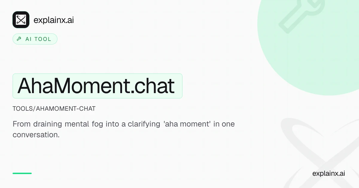 AhaMoment.chat — AI tool | explainx.ai | explainx.ai