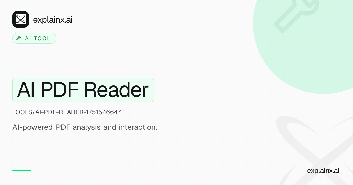 AI PDF Reader — AI tool | explainx.ai | explainx.ai