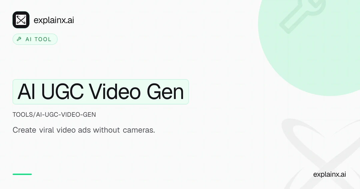 AI UGC Video Gen — AI tool | explainx.ai | explainx.ai