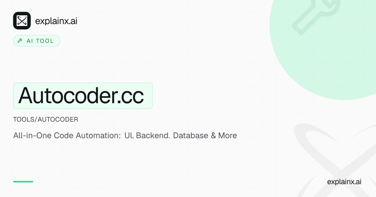 Autocoder.cc — AI tool | explainx.ai | explainx.ai
