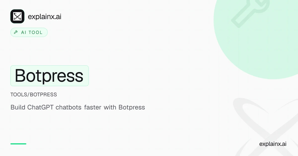 Botpress — AI tool | explainx.ai | explainx.ai