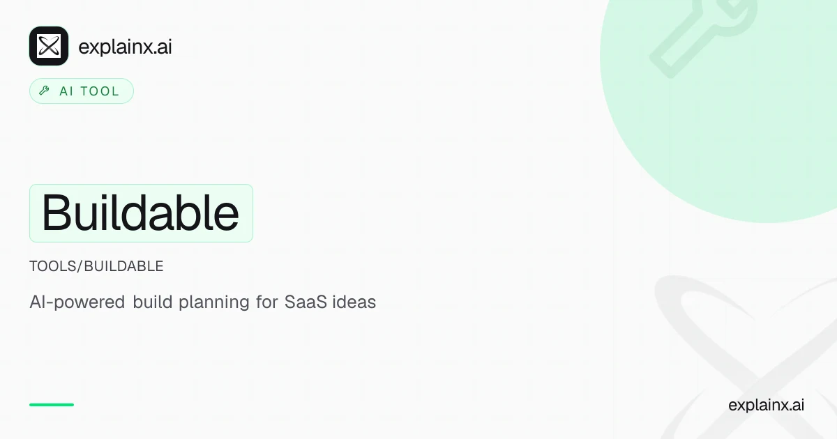 Buildable — AI tool | explainx.ai | explainx.ai