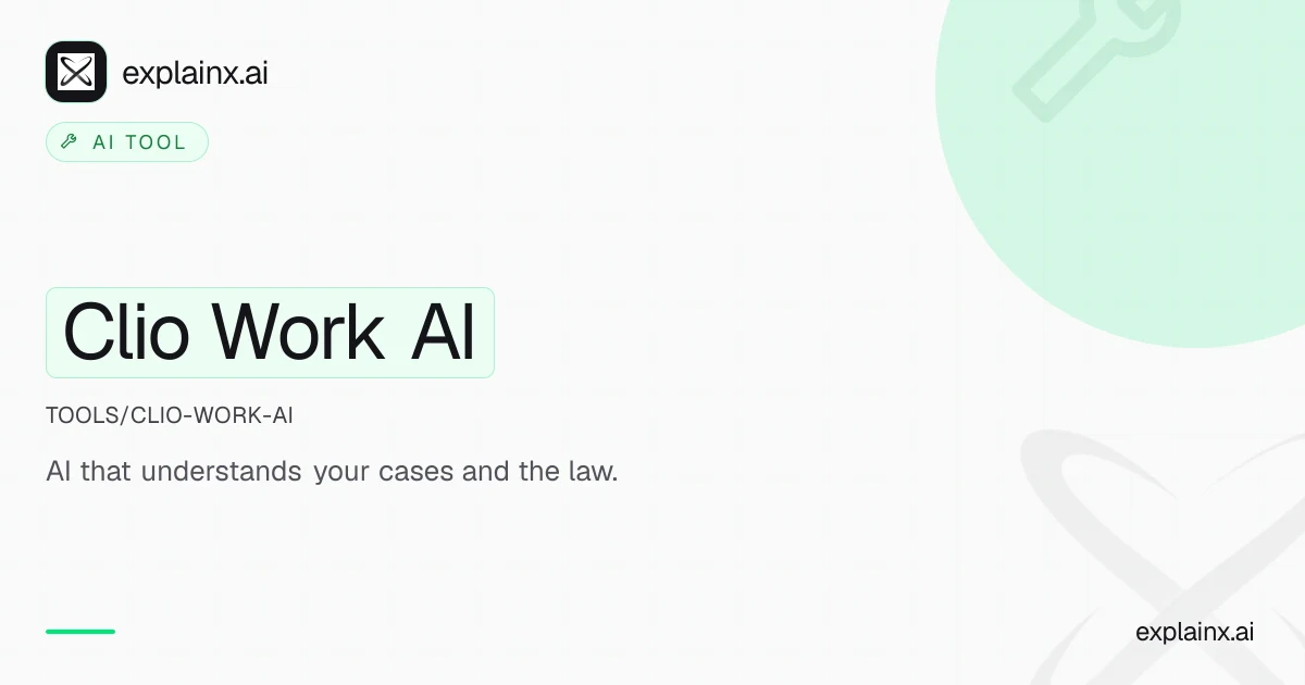 Clio Work AI — AI tool | explainx.ai | explainx.ai