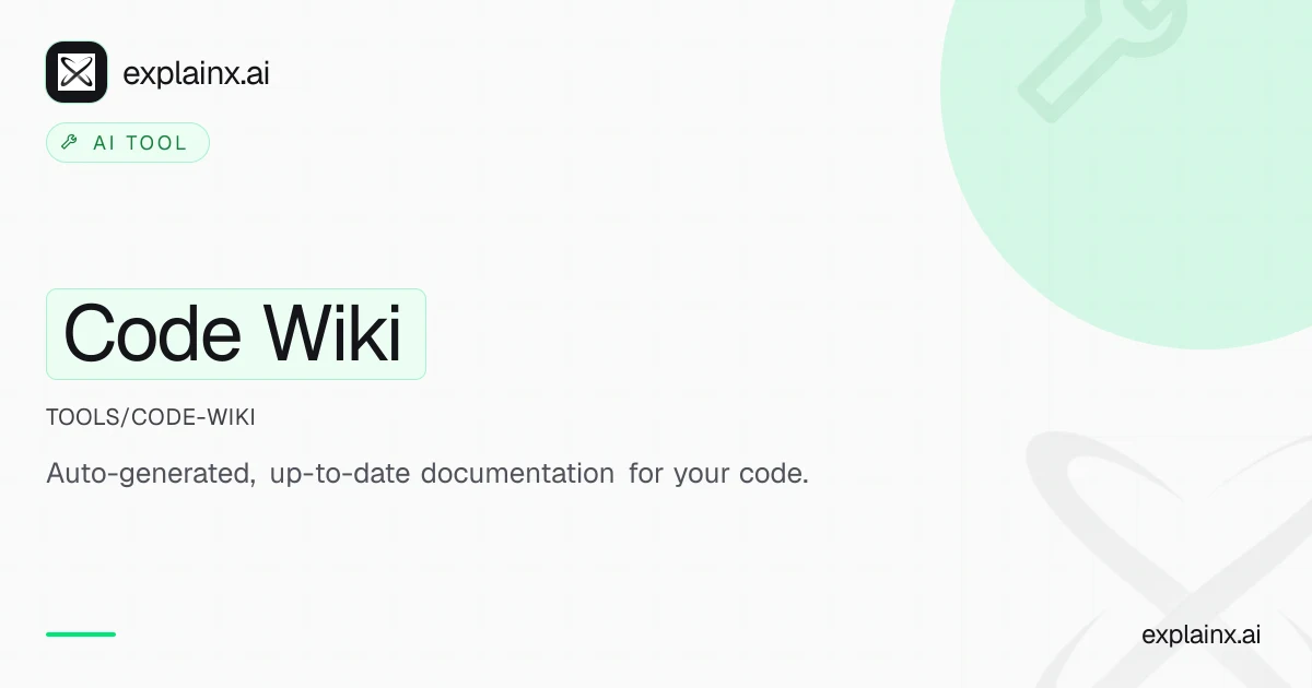 Code Wiki — AI tool | explainx.ai | explainx.ai