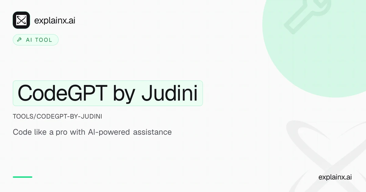 CodeGPT by Judini — AI tool | explainx.ai | explainx.ai