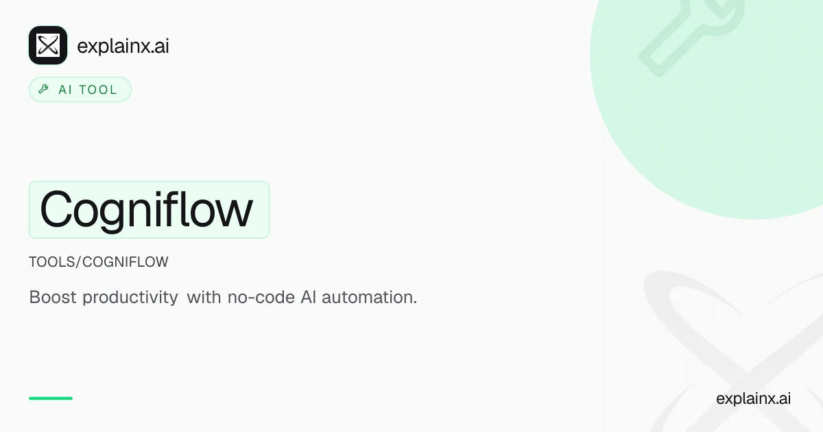 Cogniflow — AI tool | explainx.ai | explainx.ai