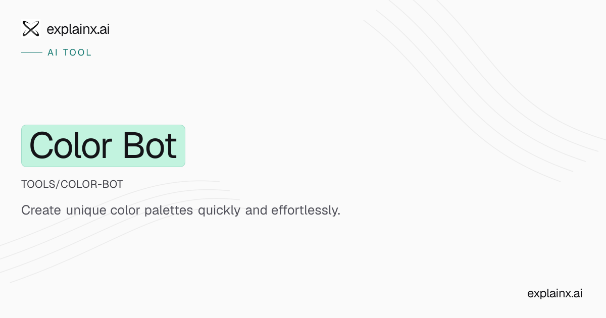 Color Bot — AI tool | explainx.ai | explainx.ai