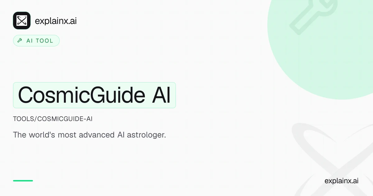 CosmicGuide AI — AI tool | explainx.ai | explainx.ai